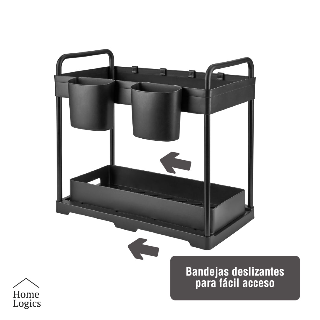 Organizador Multiusos 2 Niveles Rack Deslizante Home Logics 1 un