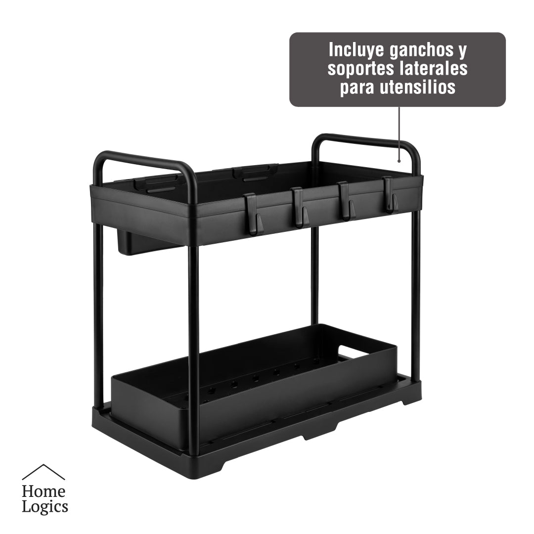 Organizador Multiusos 2 Niveles Rack Deslizante Home Logics 1 un