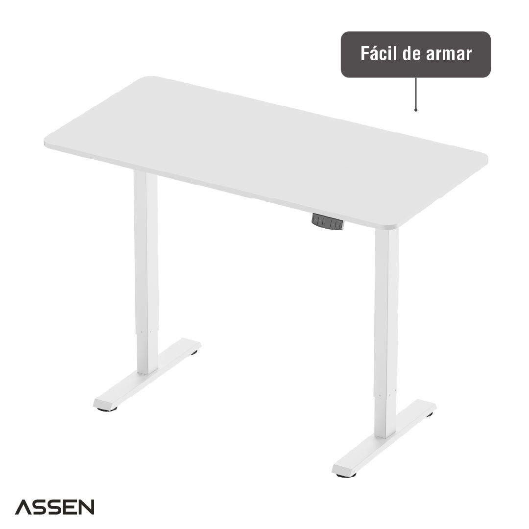 Escritorio Altura Regulable Serie Essential 120 x 60 cm Blanco Assen 1 un