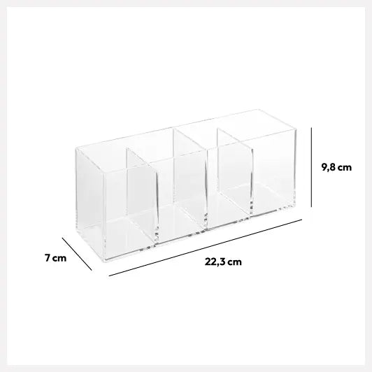 Organizador Acrílico 4 Compartimentos Selena 5five 1 un