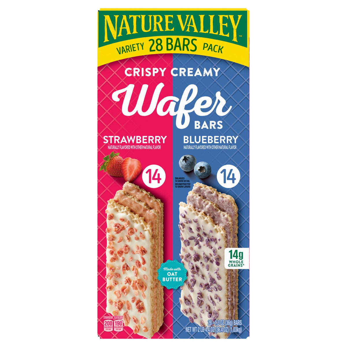 Barritas de Cereal Crispy Creamy Wafer Nature Valley 28 x 36,8 g