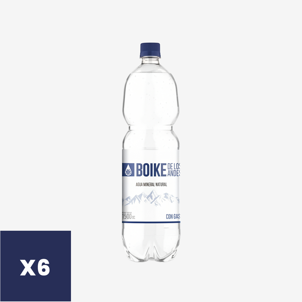 Agua Mineral con Gas Boike 6 x 1.6 L