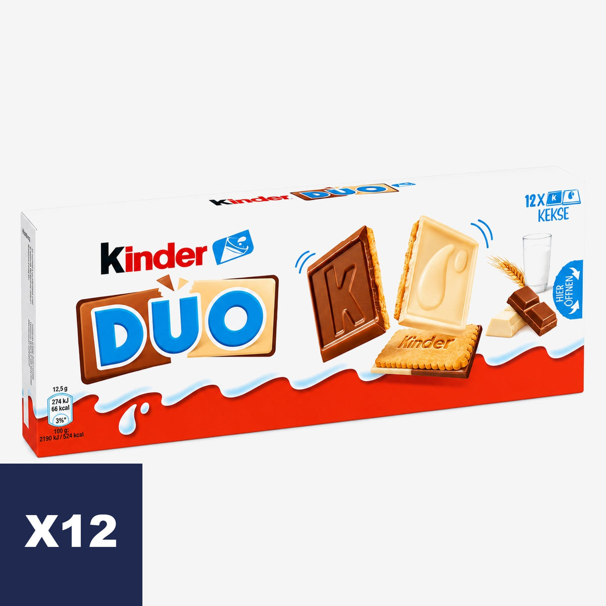 Chocolates Duo Negro y Blanco Kinder 12 x 150 g