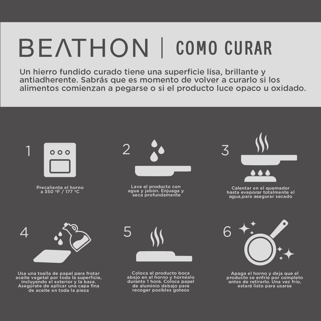 Sarten Curada Hierro Forjado 26 cm Beathon 1 un