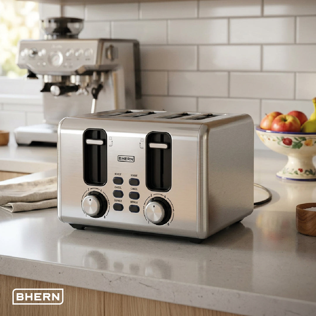 Tostador Eléctrico Acero Inoxidable 4 Bhern