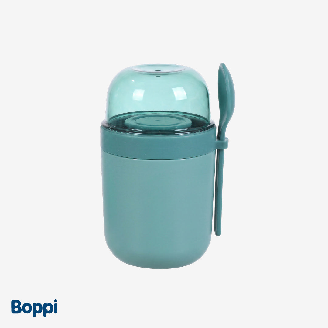 Lonchera Plástica 1100 ml con vaso yogurt 680 ml azul Boppi 1 un