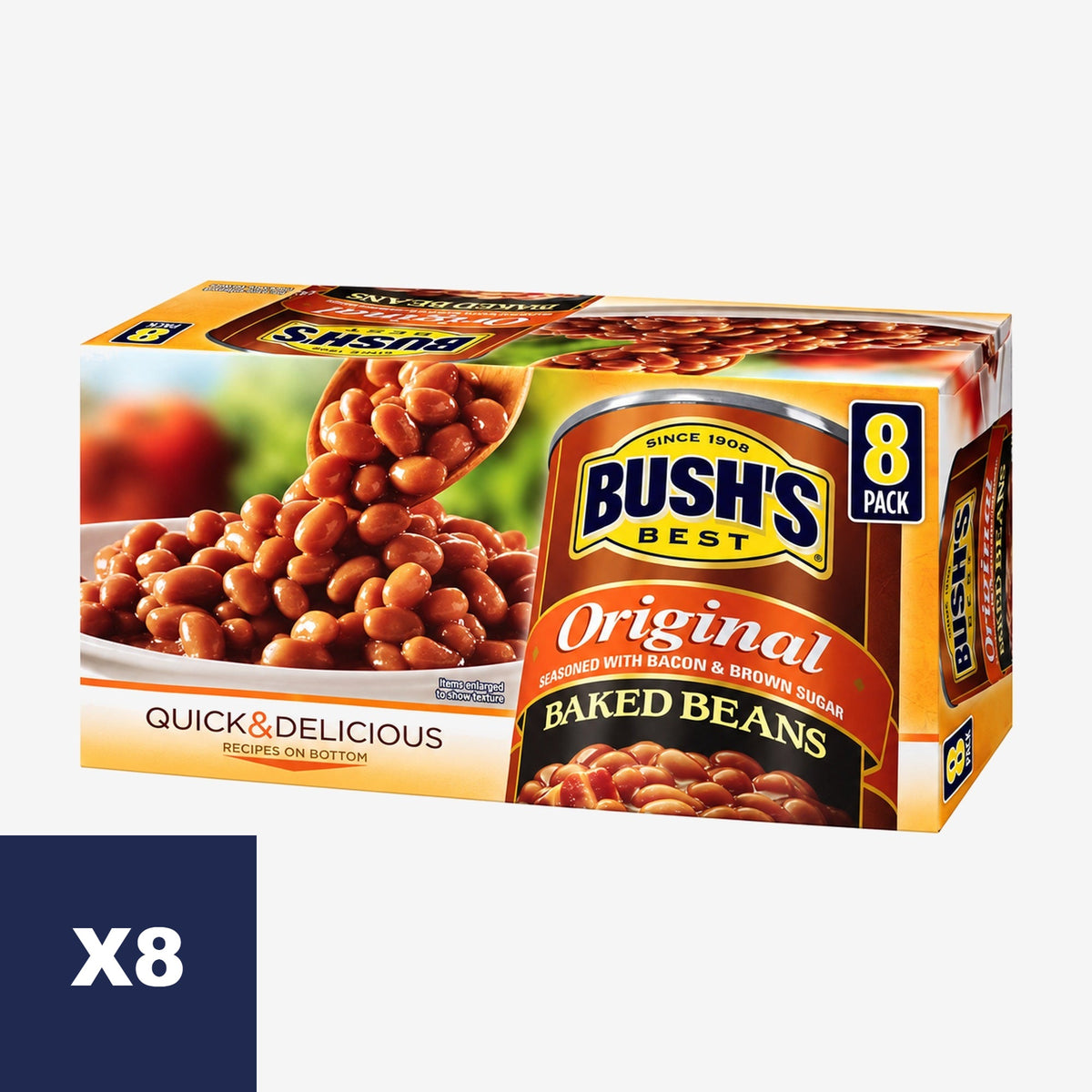 Porotos Horneados Bush's 8 un x 468 g