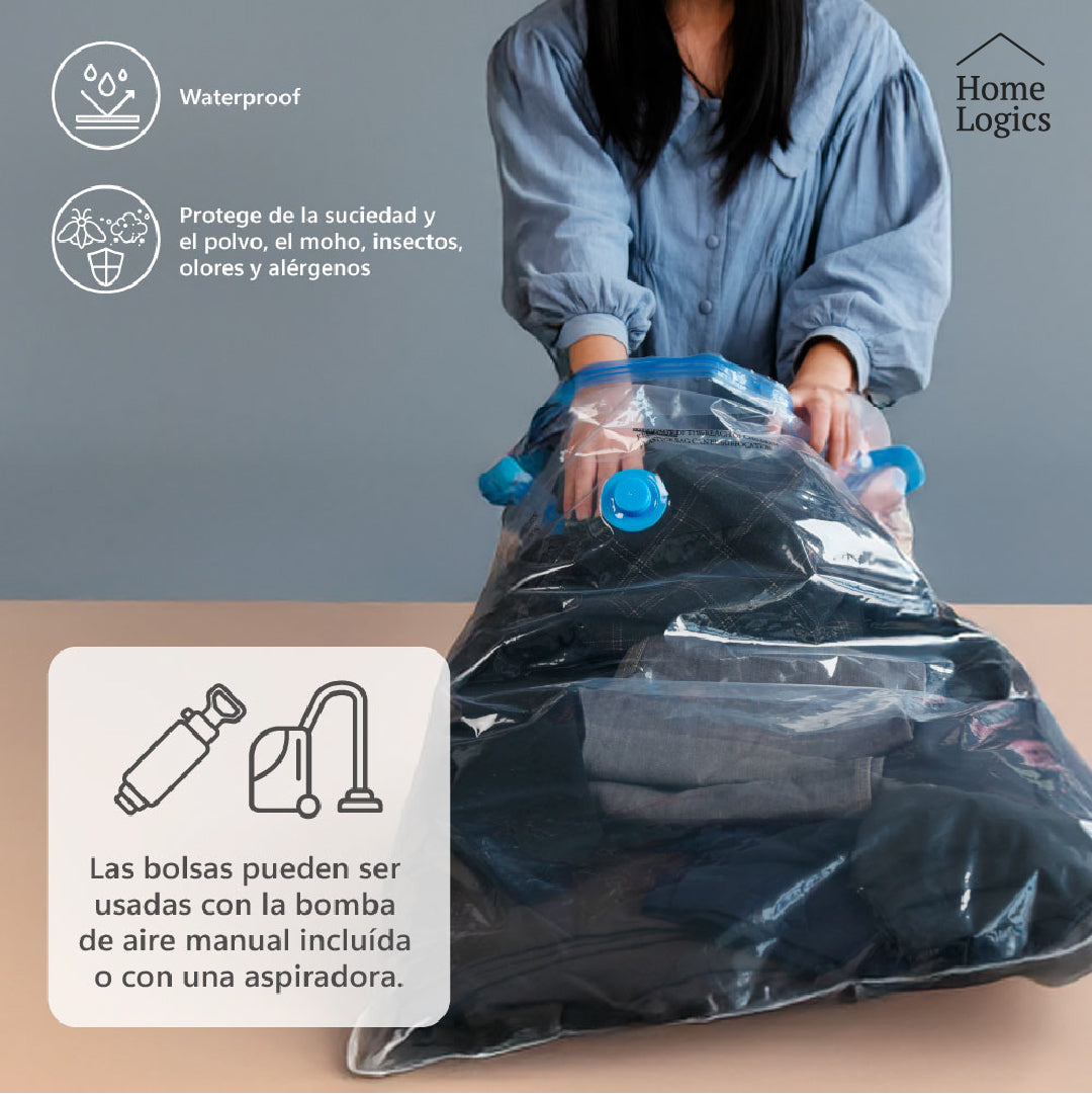 Set 10 Bolsas Almacenaje al Vacío Home Logics 1 un