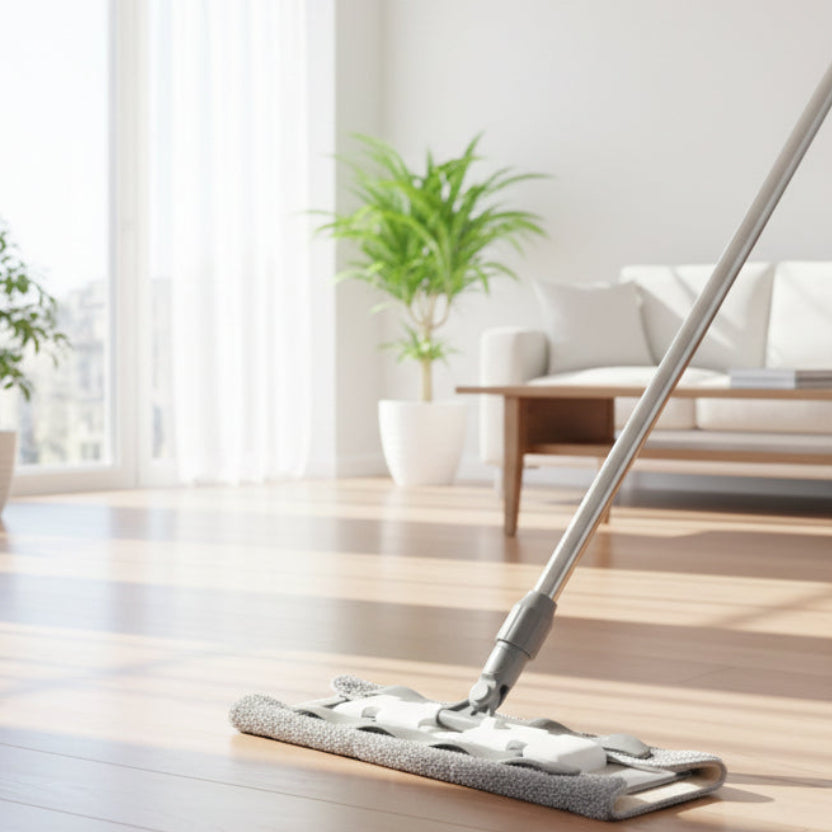 Mopa Plana Microfibra Acero Inox Doble Acción Gray Clynder 1 un