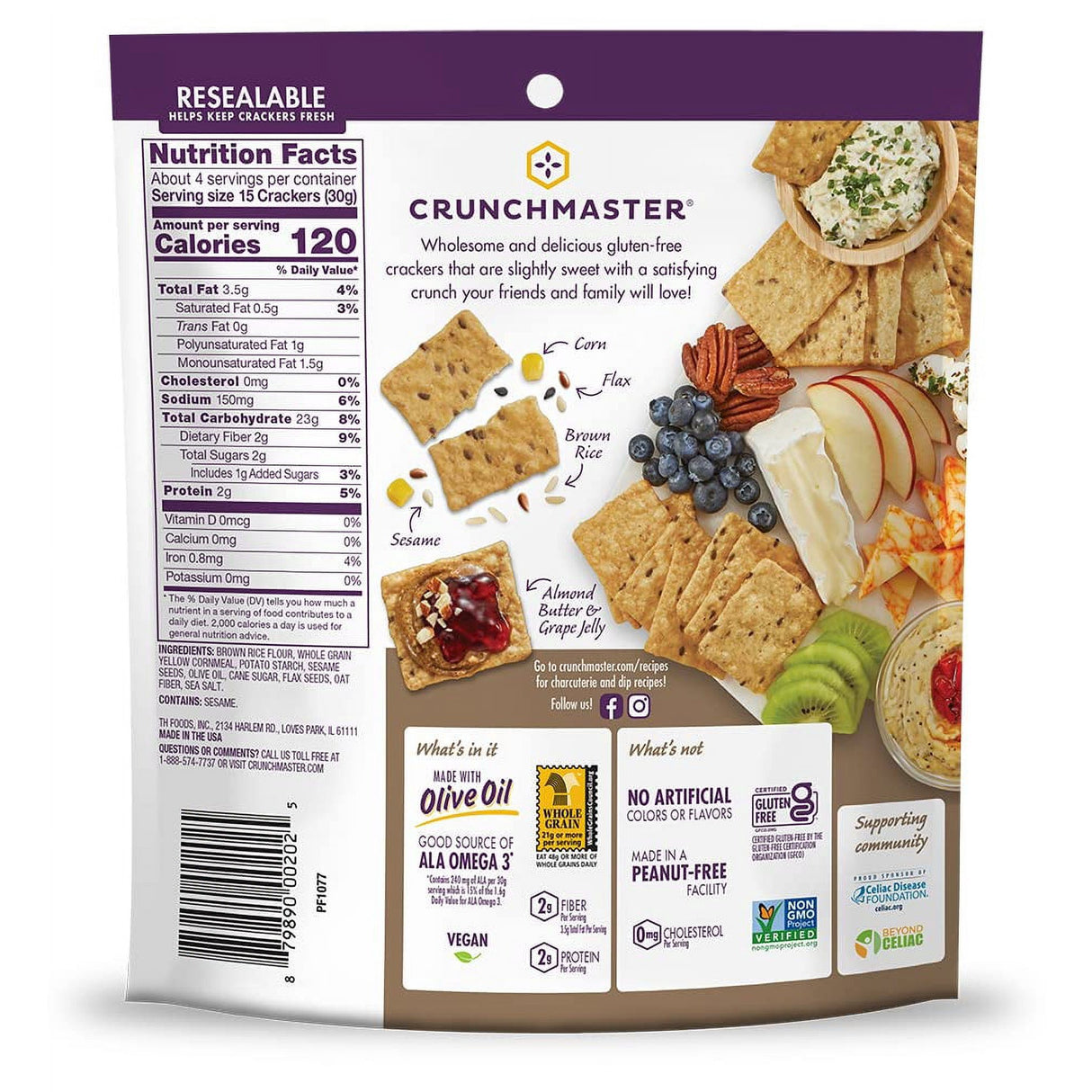 Galletas Multigrano Sal de Mar Crunchmaster 113 g