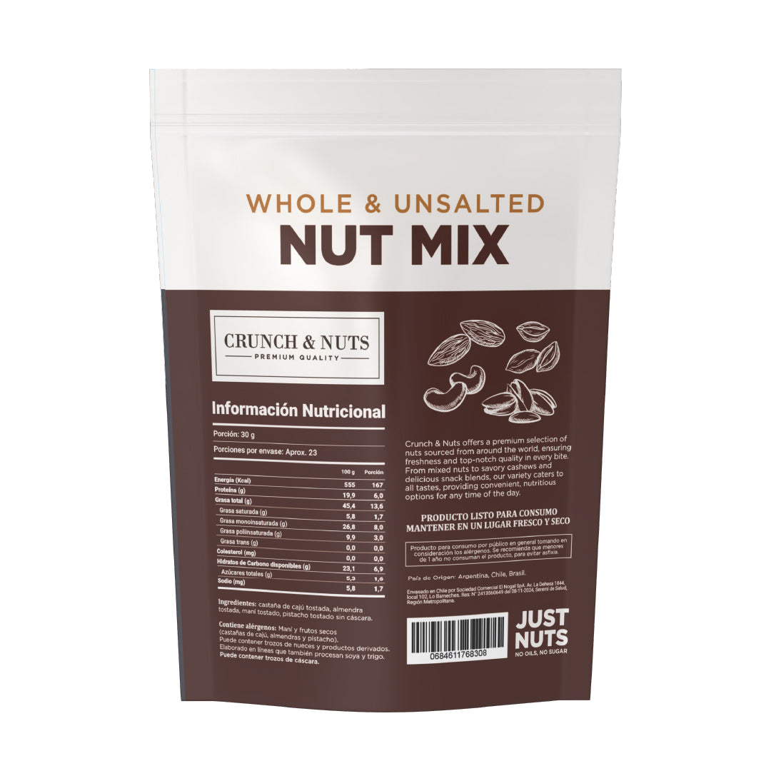 Mix de Frutos Secos Pistacho Sin Sal Crunch & Nuts 700 g