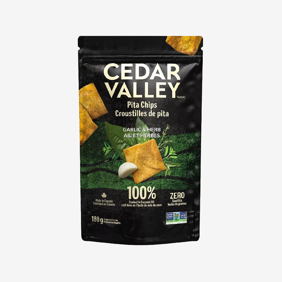 Pita Chips Ajo Hierbas Cedar Valley Selection 180 g