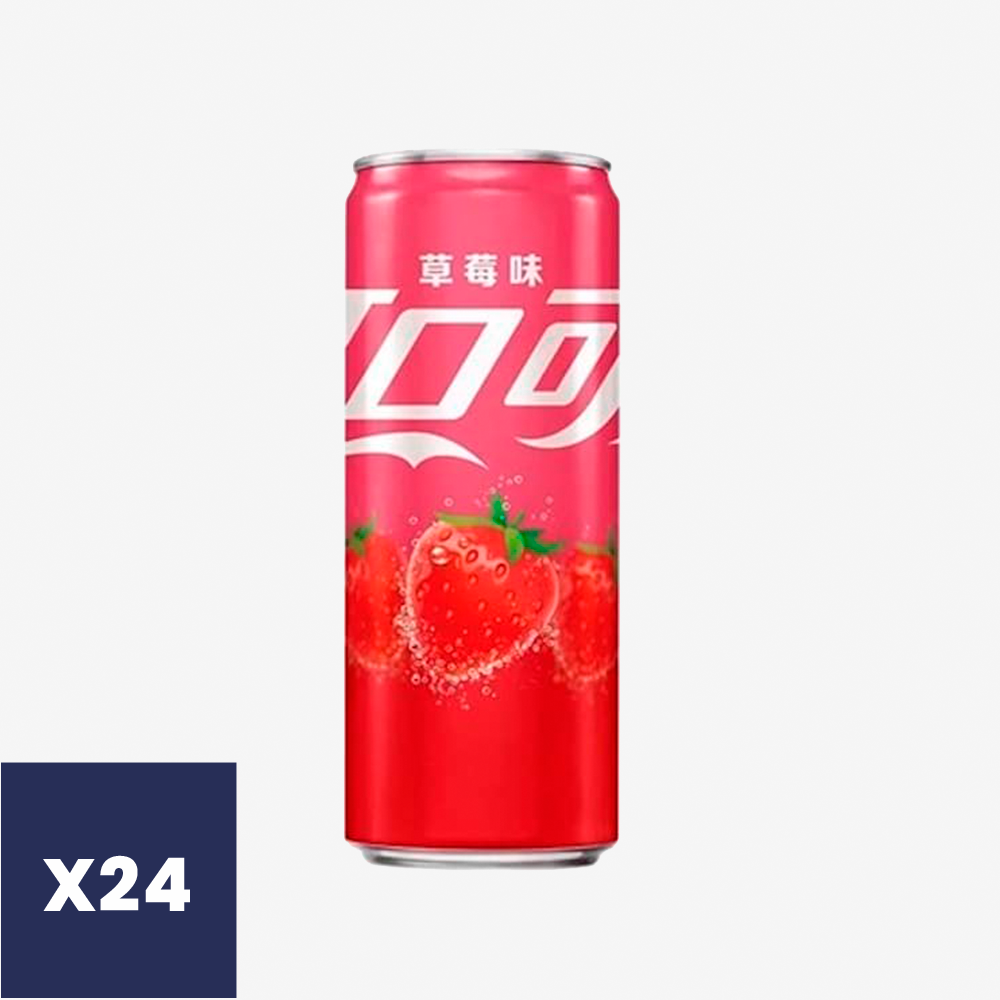 Bebida Frutilla Lata Coca-Cola 24 x 330 ml