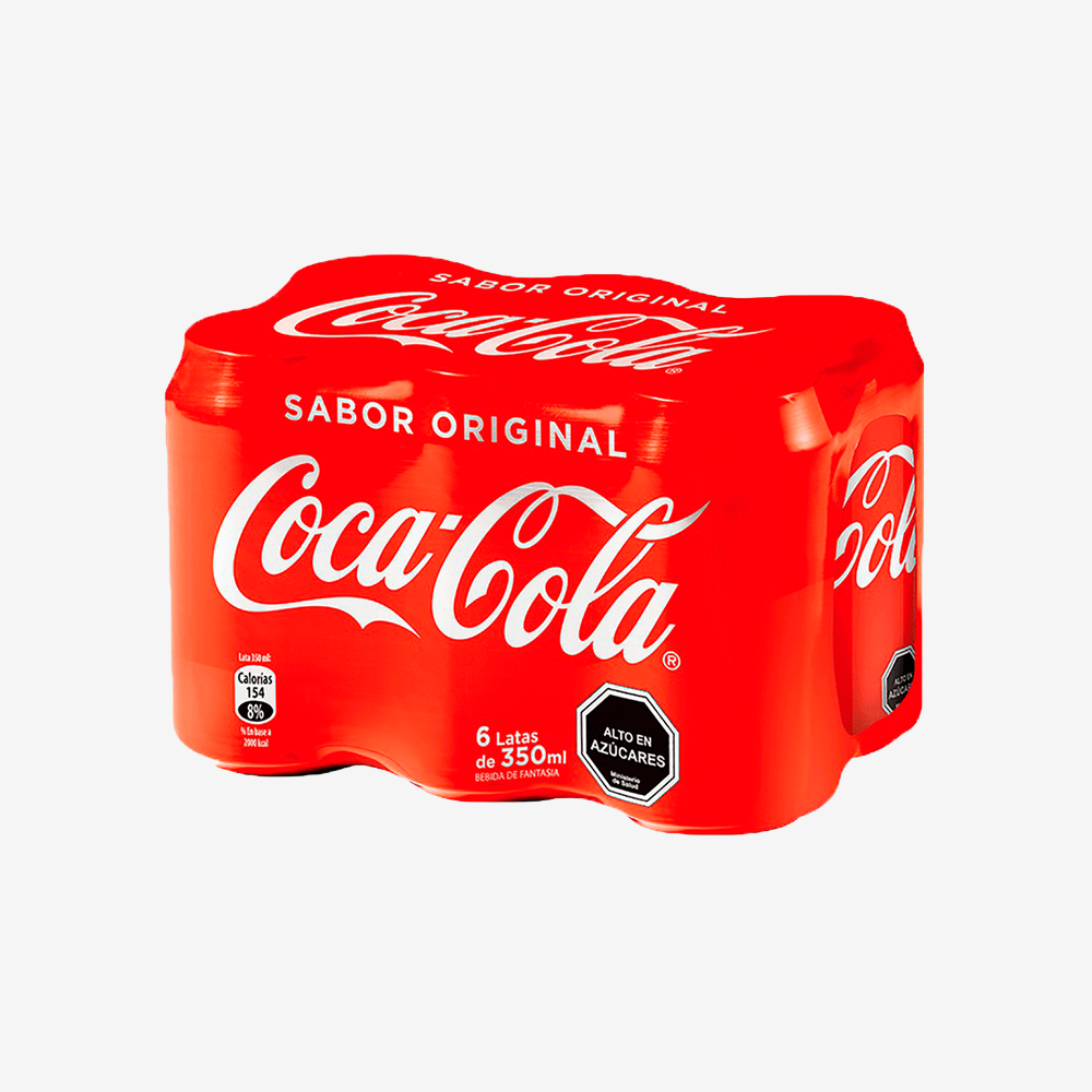 Bebidas Original Lata Coca-Cola 6 un x 350 ml