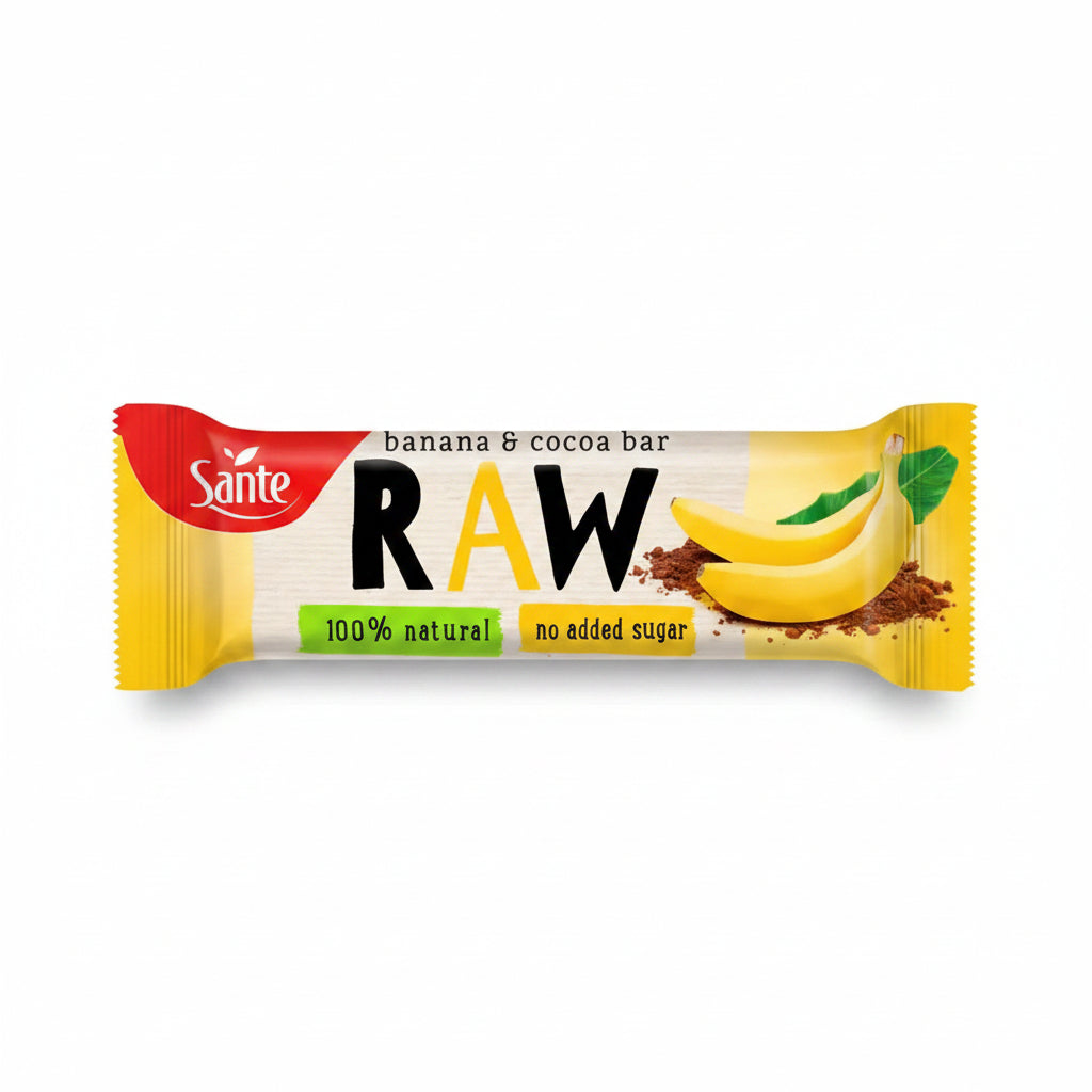 Barrita de Fruta RAW Plátano y Cacao Sante 35 g