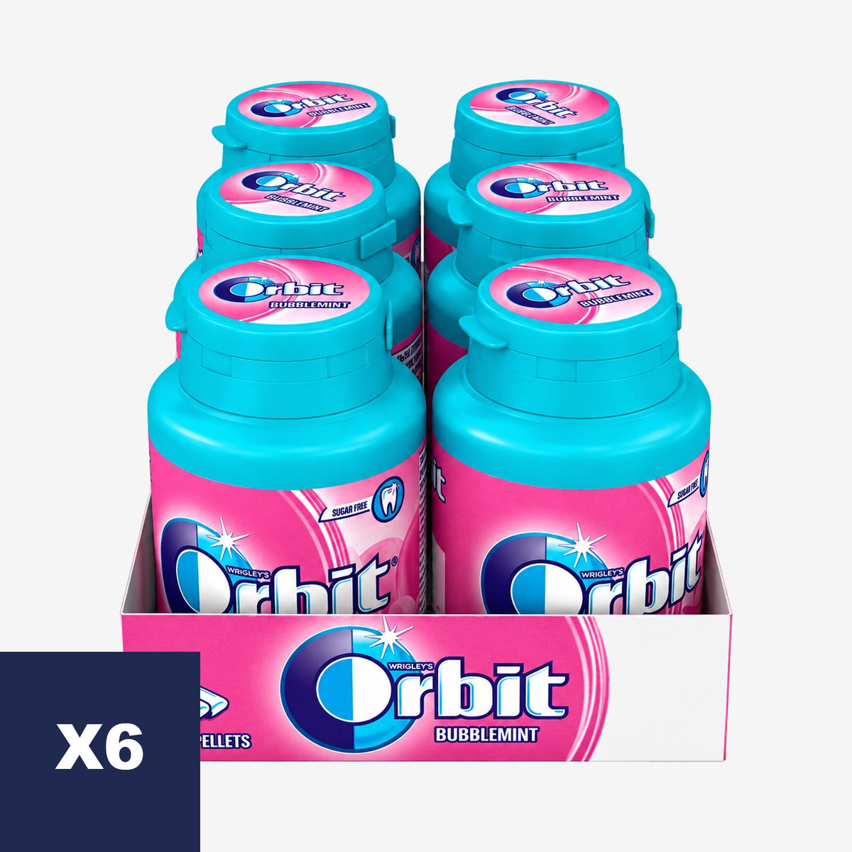 Chicles Bubblemint Bottle Orbit 6 x 64 g