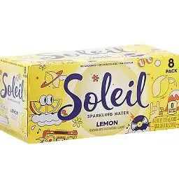 Agua Saborizada con Gas Limón Soleil 8 x 355 ml