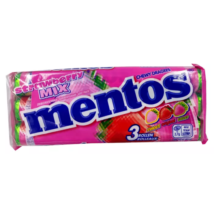 Masticables Frutilla Mentos 114 g