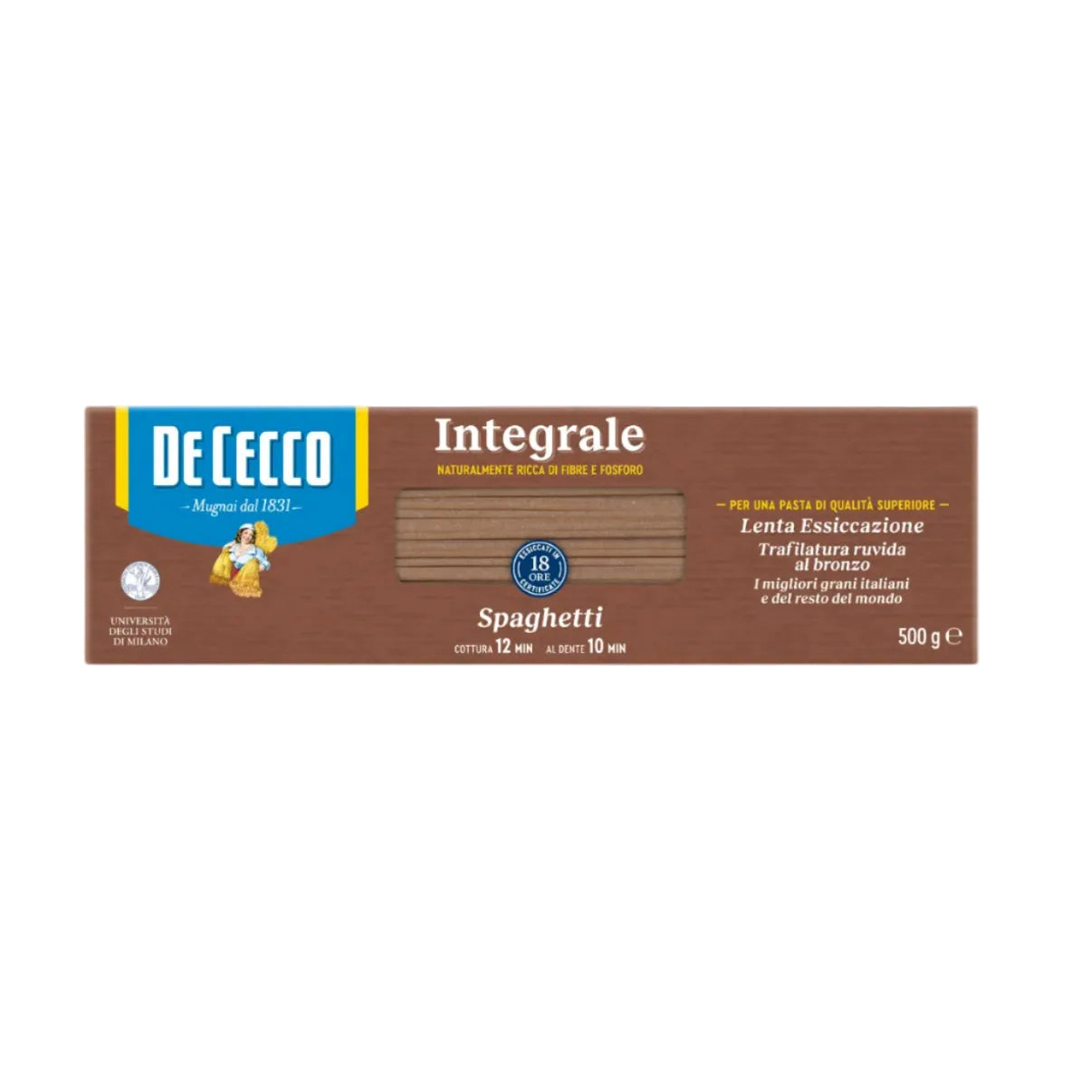 Pasta Spaguetti integral De Cecco 500 g