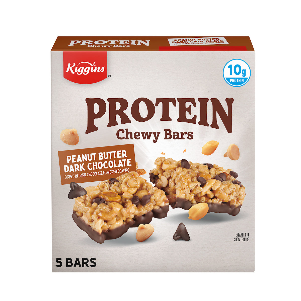 Barra de Proteína Mantequilla de Maní y Chocolate Negro Kiggins 201 g