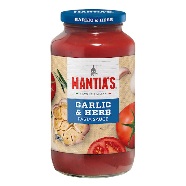 Salsa de Tomate Ajo y Hierbas Mantia's 680 g