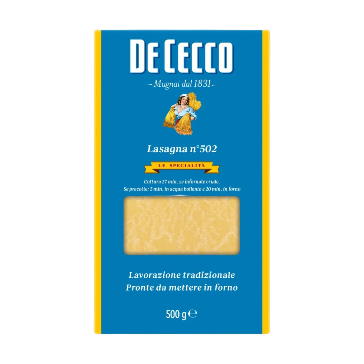 Masa Lasagna De Cecco 500 g