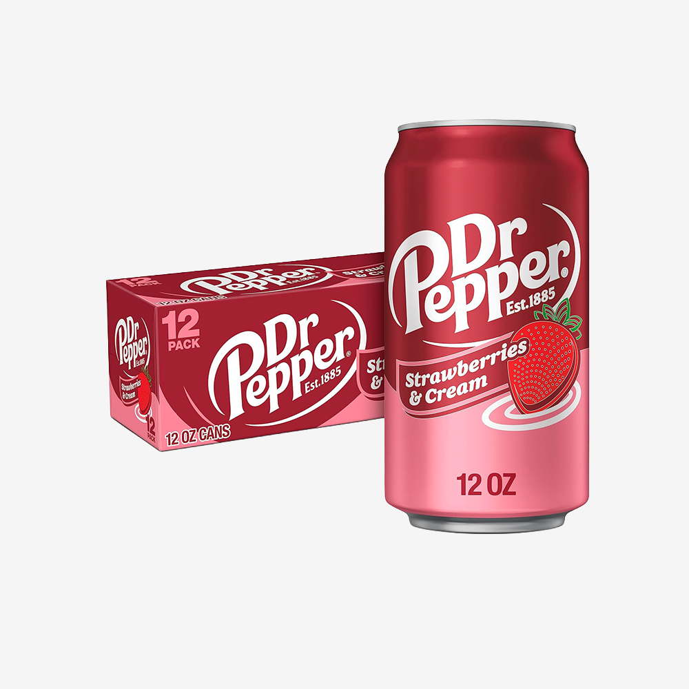 Bebida Frutilla Crema Lata Dr. Pepper 12 un x 355 ml