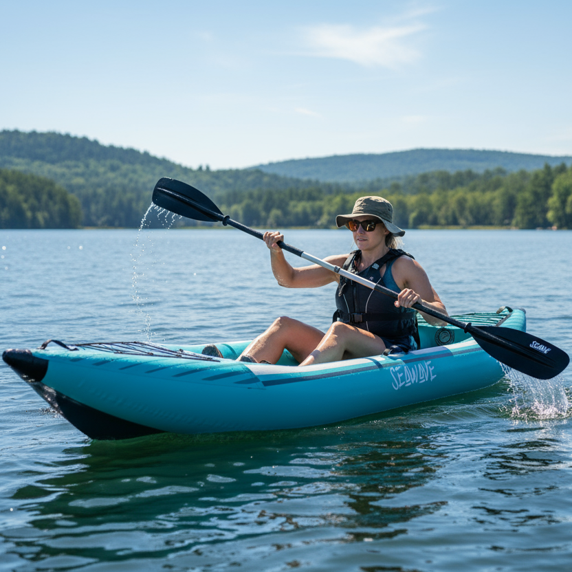 Kayak Inflable 1 Persona Drop-Stitch Seawave 1 un