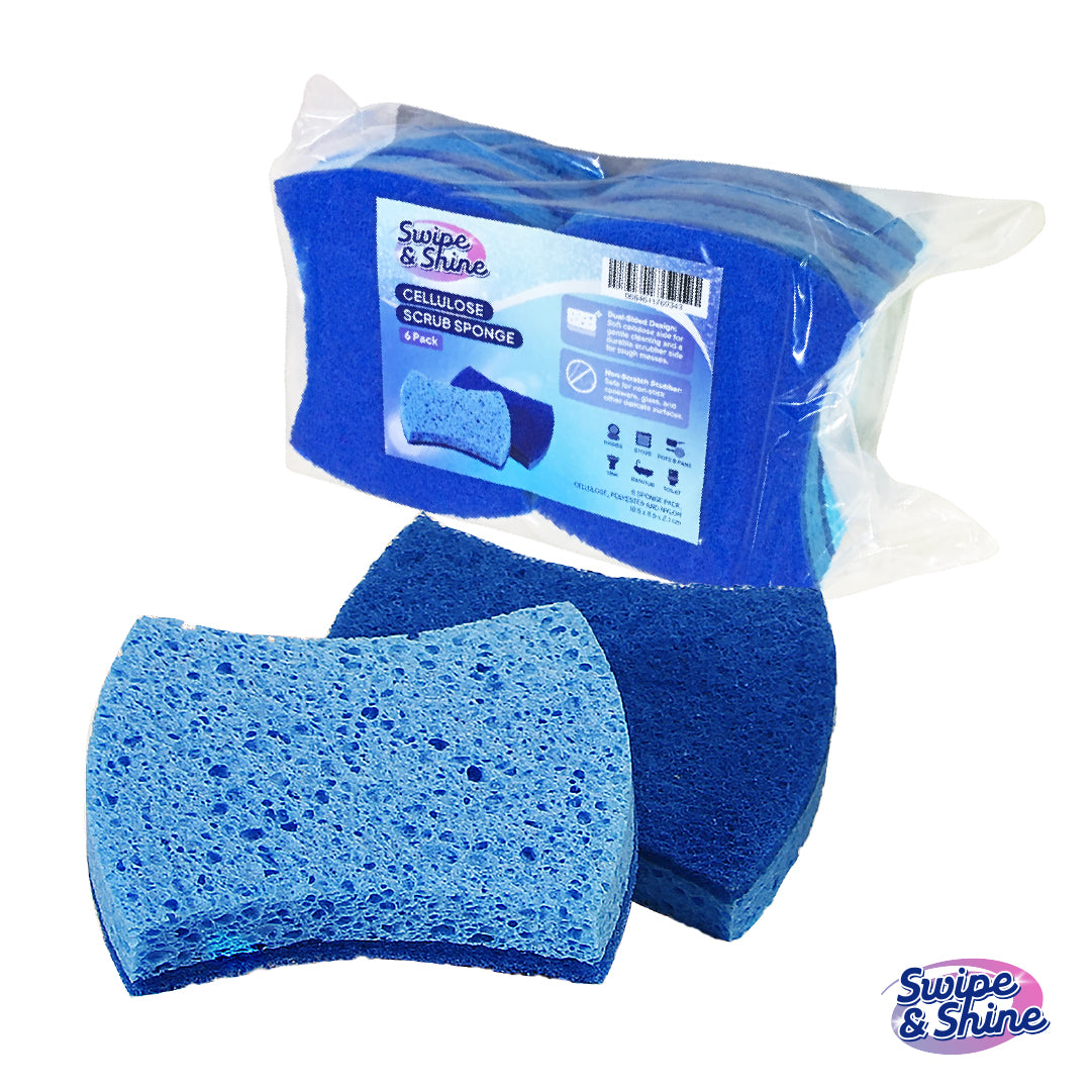 Set 6 Esponjas Celulosa Anti Rayas Swipe & Shine 1 un