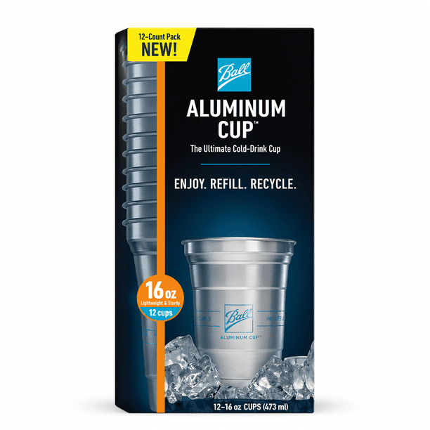 Pack 12 Unidades Vasos Aluminio Ball 473 ml 12 un