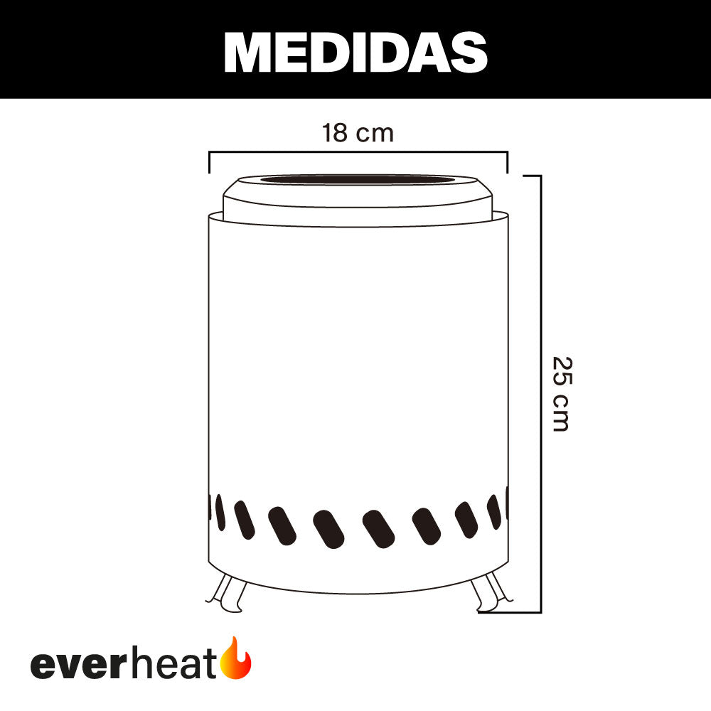 Brasero Table Fire Pit 18 cm Everheat