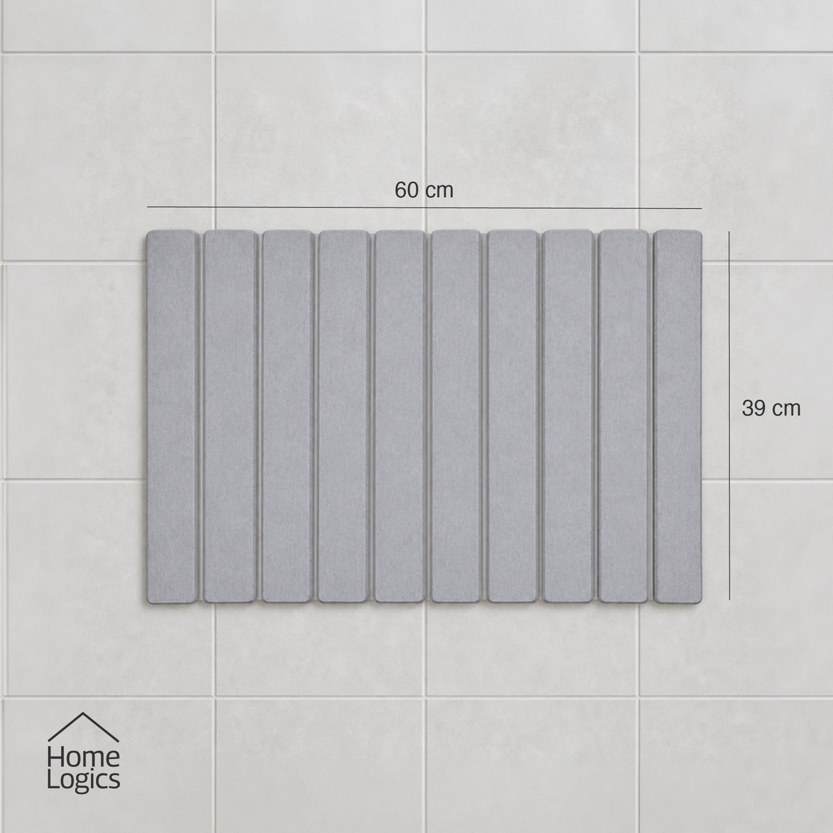 Alfombra Absorbente de Diatomita Plegable para Baño 39x60 cm Home Logics 1 un