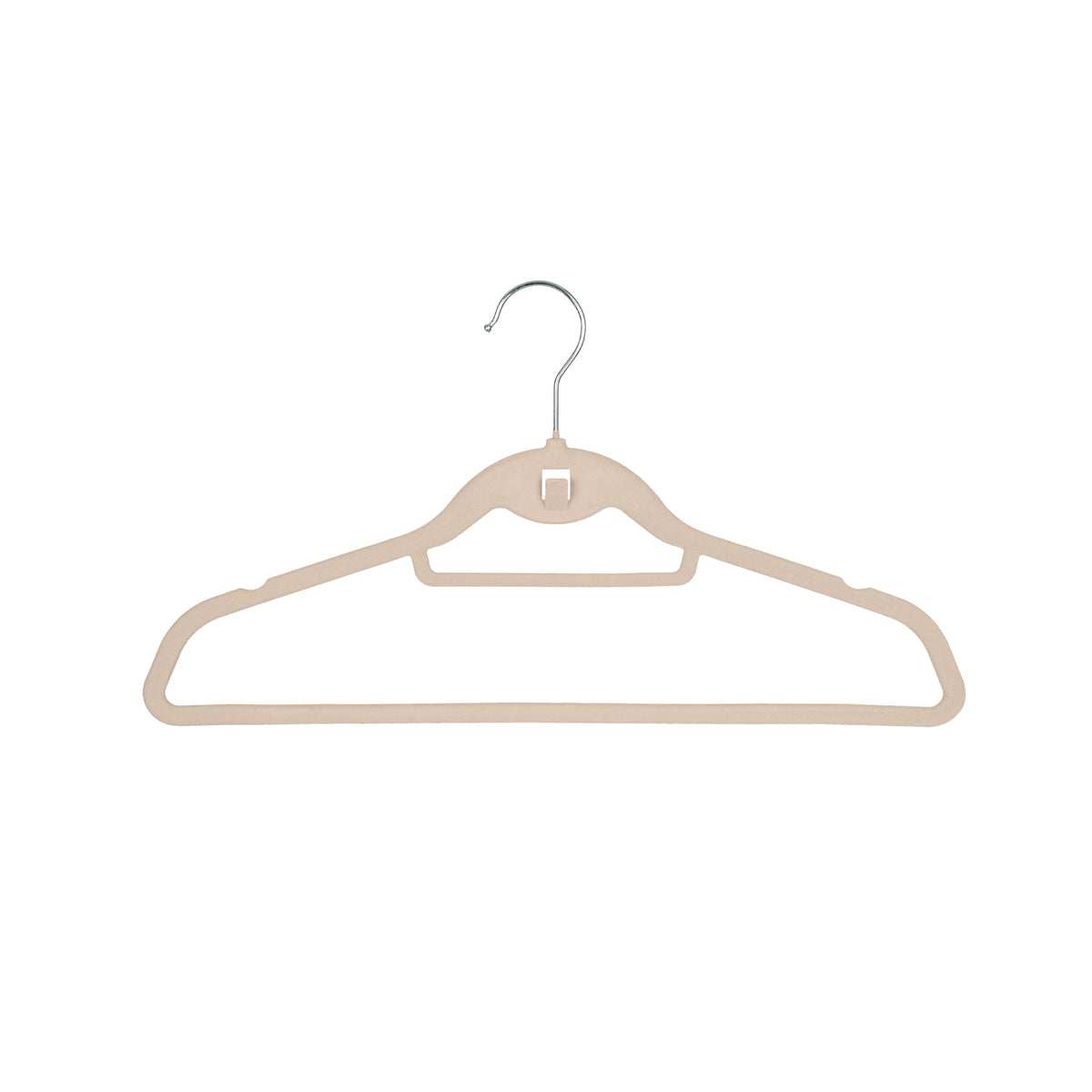 Set 30 Colgadores de Ropa Antideslizantes Beige Velvet Home Logics 30 un