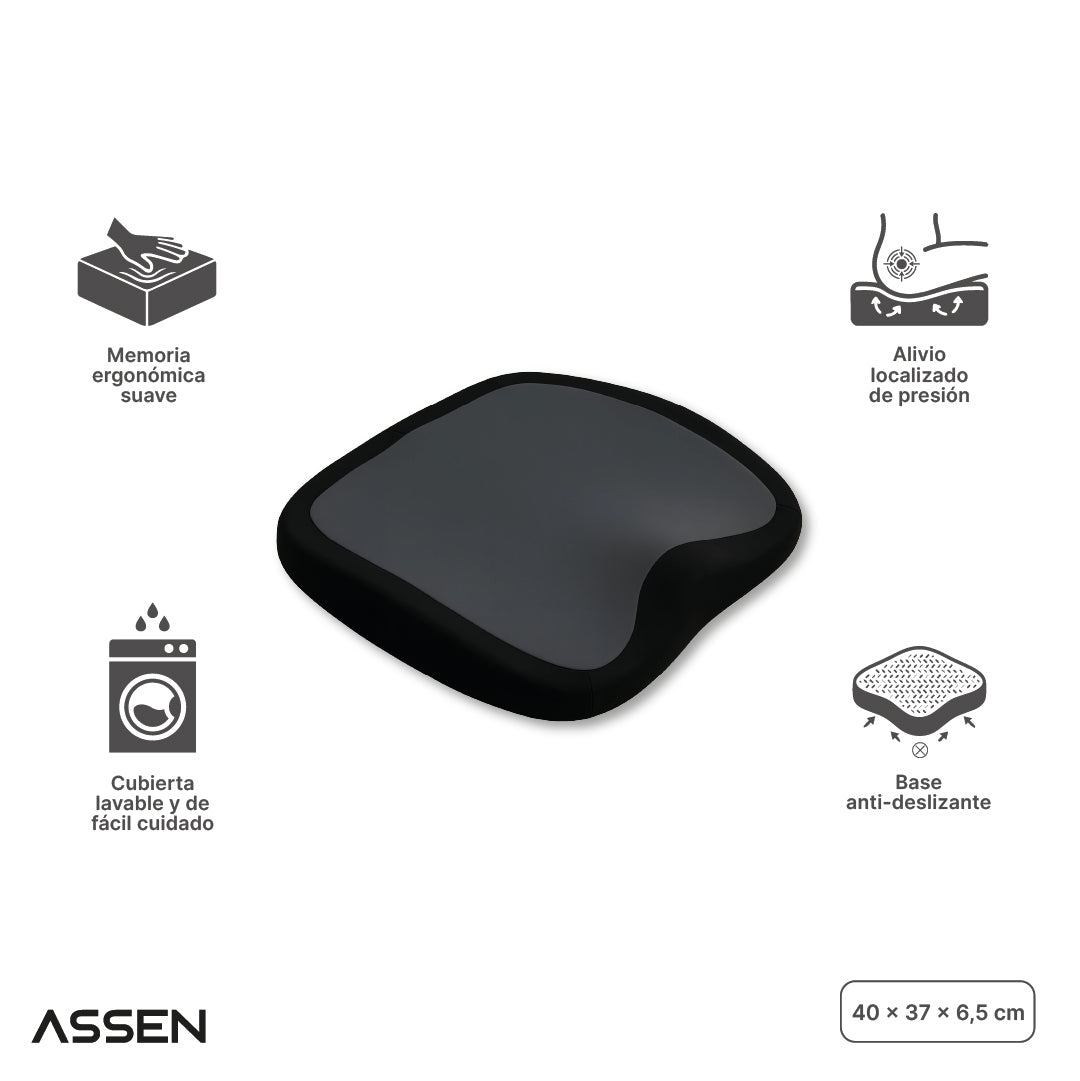 Cojín Asiento Ergonómico Memory Foam Assen 1 un