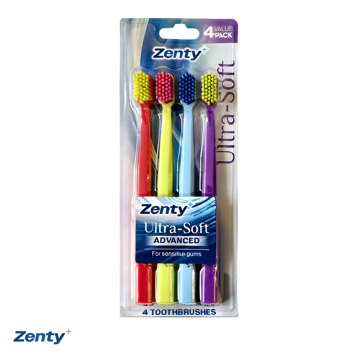 Pack 4 un. Cepillo de Dientes Zenty Advanced Ultra-Soft 1 un