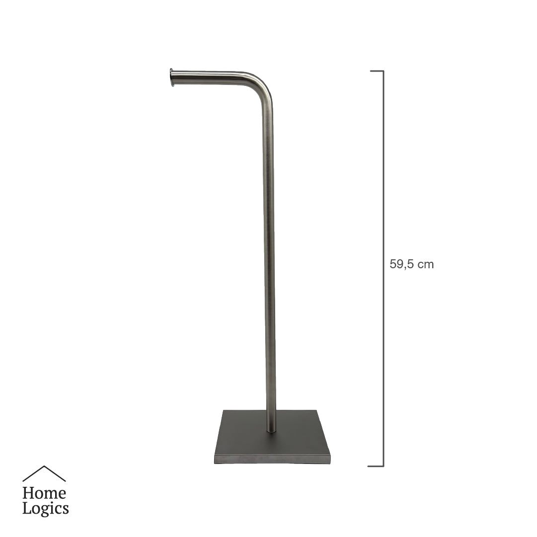 Porta Rollo De Papel Para Baño De Acero Inoxidable con Base Home Logics 1 un