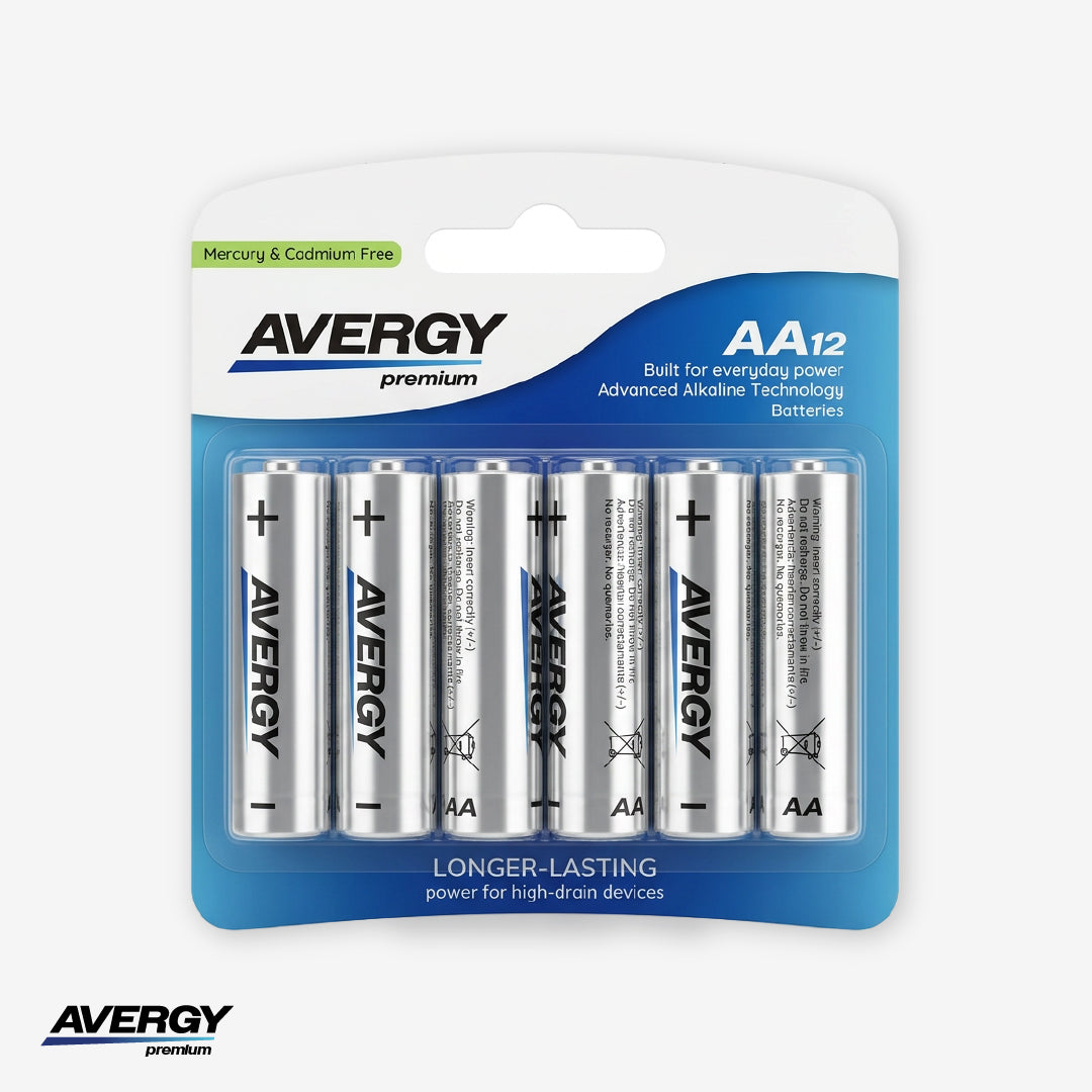 Pilas AA Alcalinas Premium Pack 12 Unidades Avergy 1 un