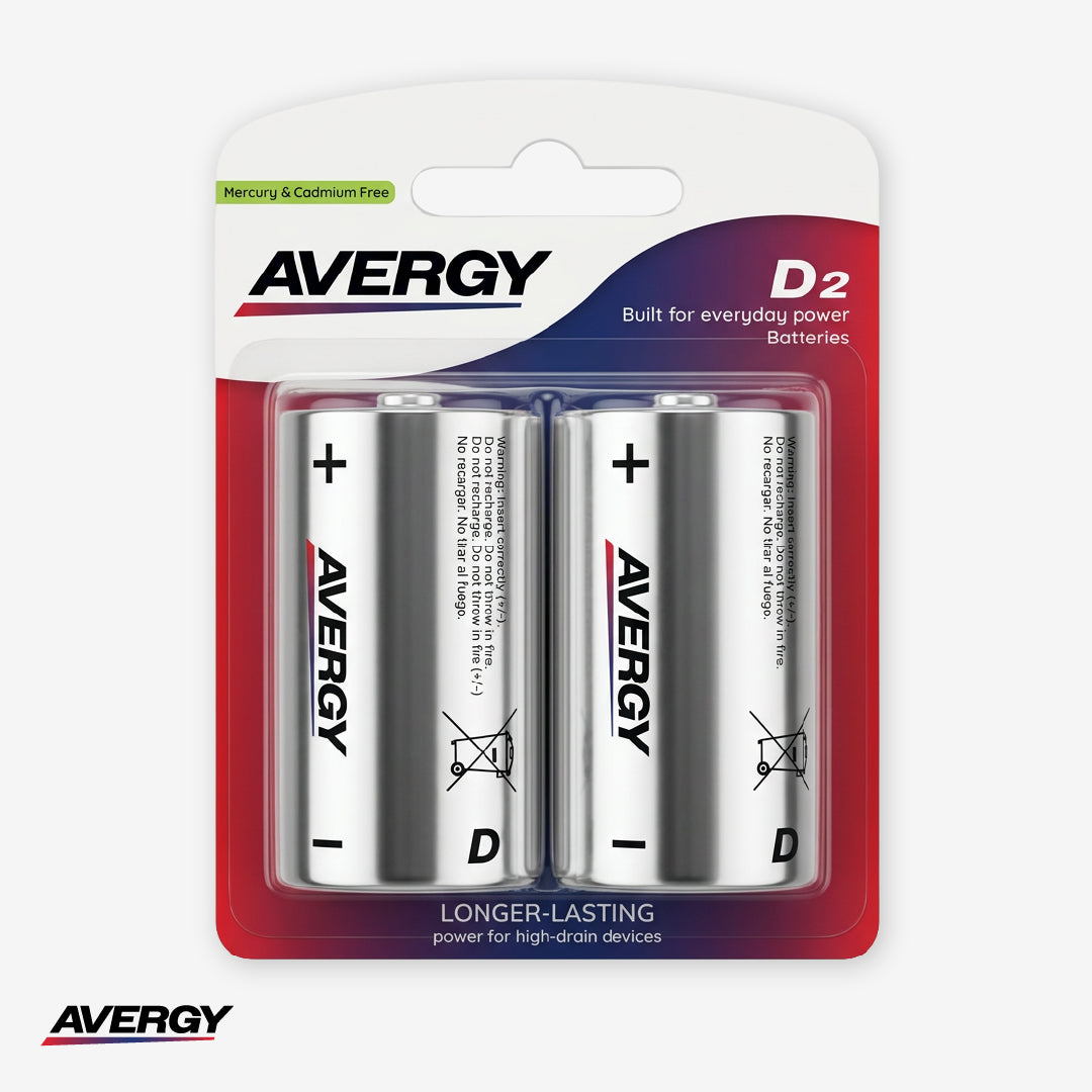 Pilas D Alcalinas Pack 2 Unidades Avergy 1 un