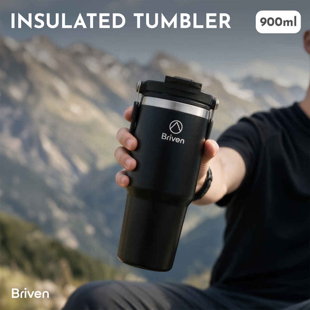 Botella Tumbler 900 ml Black Briven 1 un