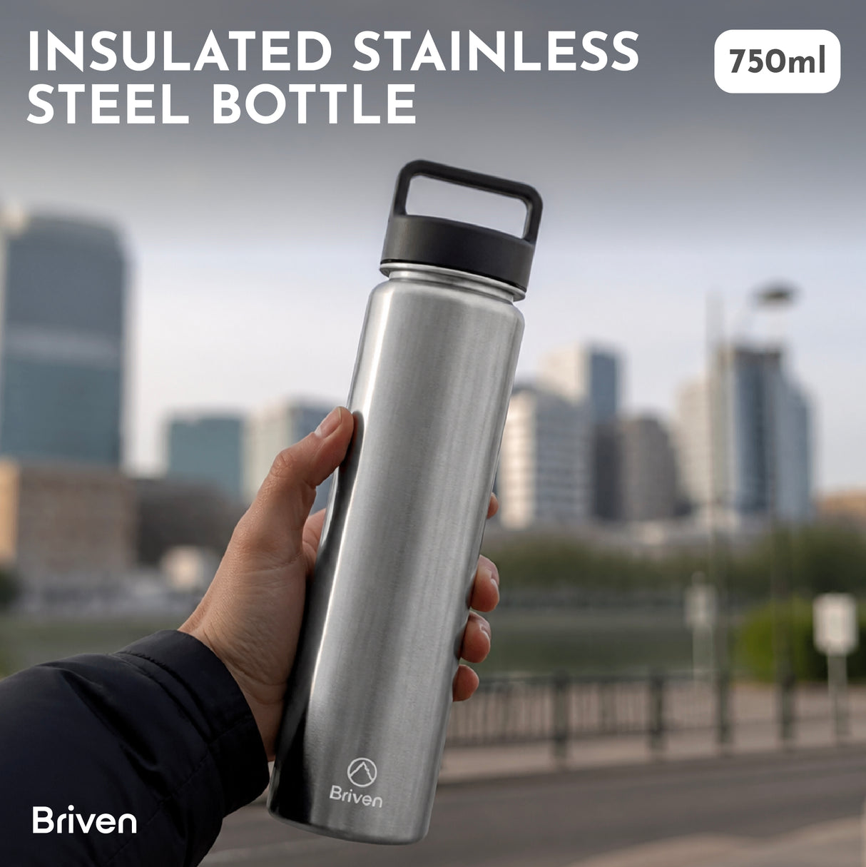 Botella Térmica 750 ml Plateada Briven 1 un