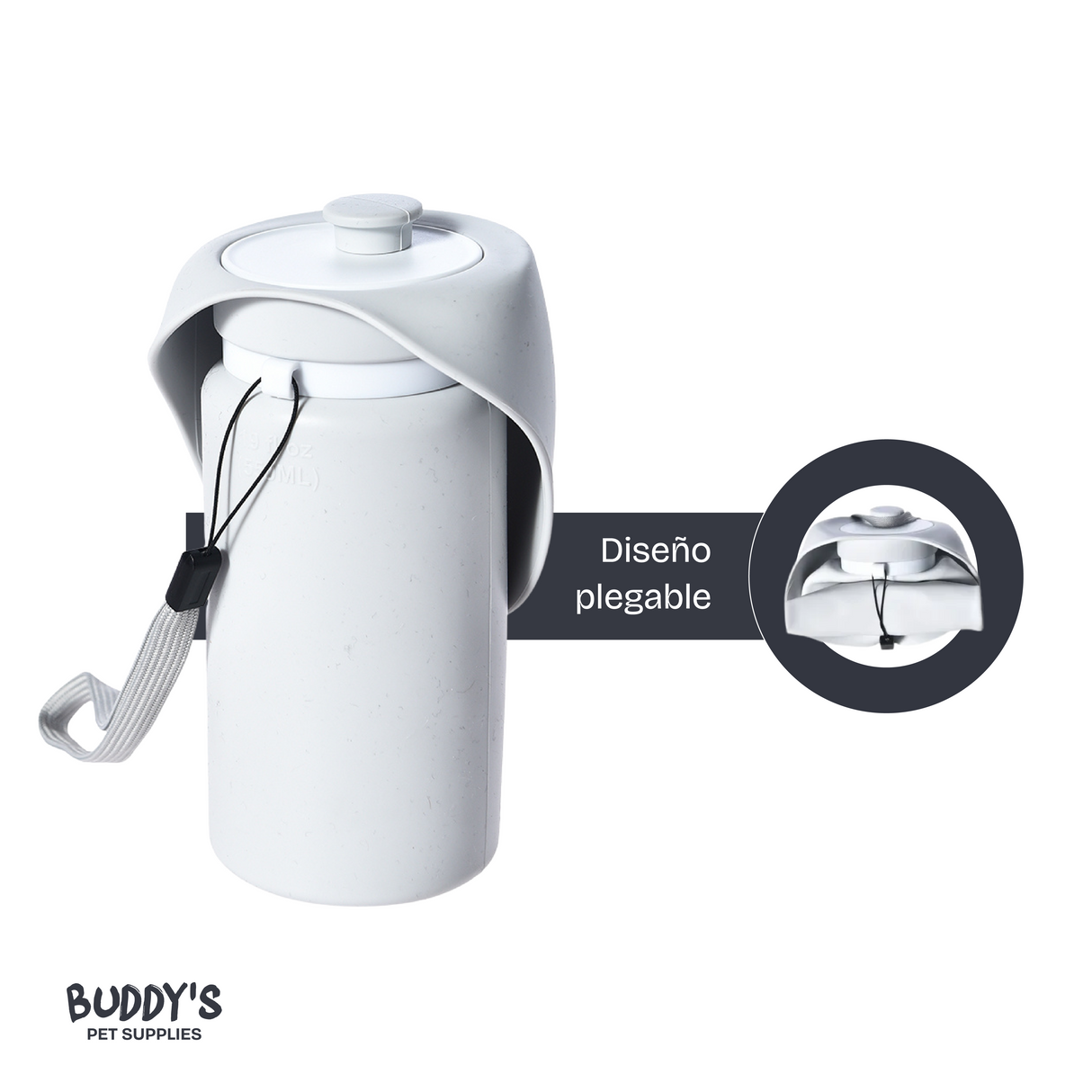 Botella de Agua Plegable para Mascotas 550 ml Buddy´s Pet Supplies 1 un