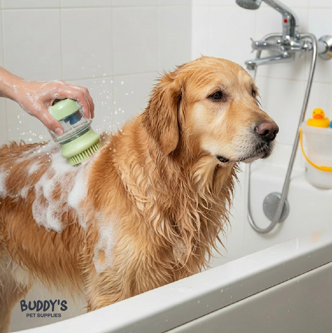 Cepillo Baño con Dispensador para Mascotas Buddy´s Pet Supplies 1 un