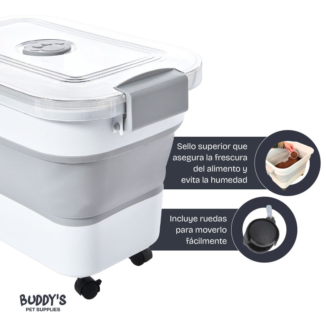 Contenedor Alimento Plegable para Mascotas 30L Buddy´s Pet Supplies 1 un