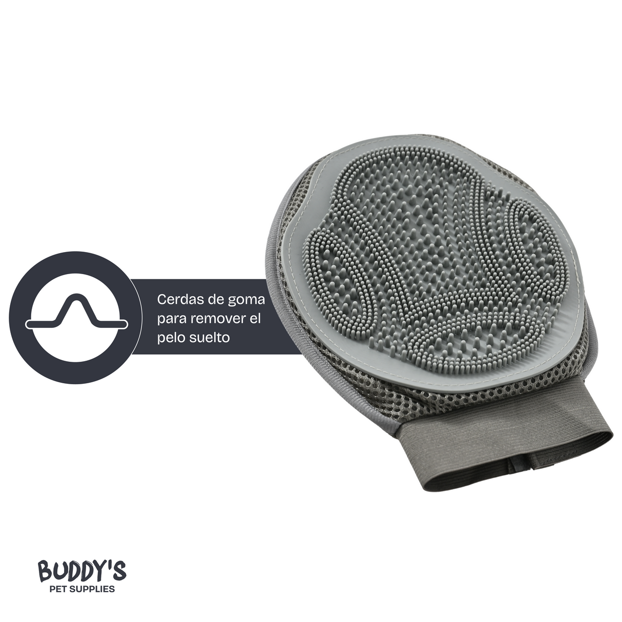 Guante Quita Pelos Limpieza Mascotas Buddy's Pet Supplies 1 un