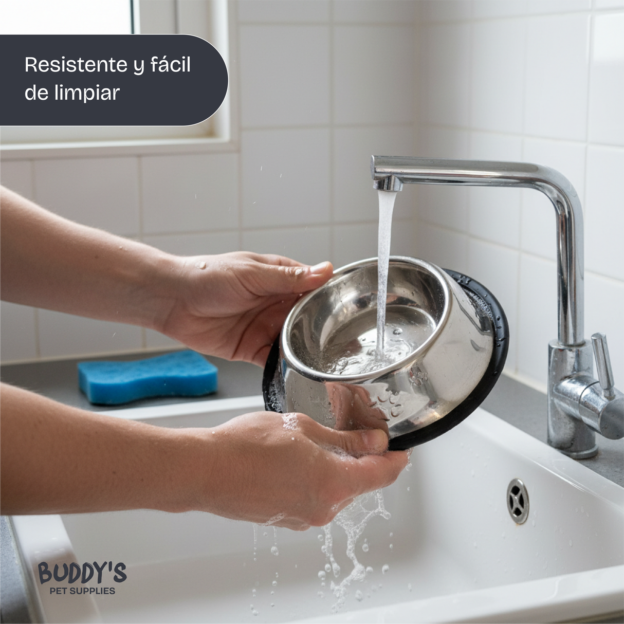 Plato Acero Innoxidable Mascotas Buddy´s Pet Supplies 1 un