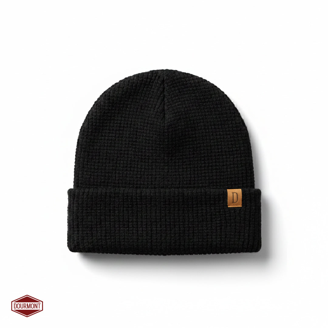 Gorro Beanie Dourmont 100% Lana Merino Negro 1 un