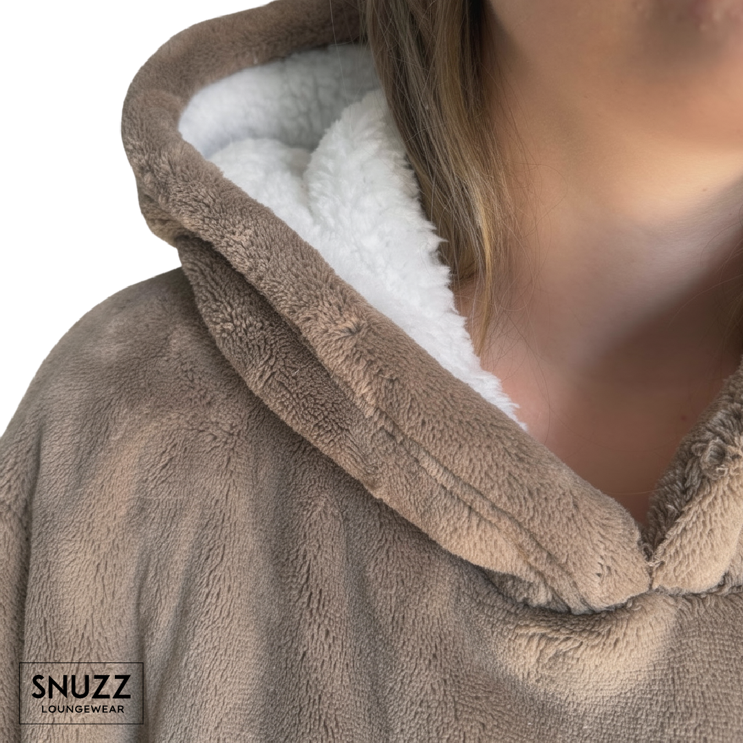 Poleron Manta Sherpa Café Snuzz Loungewear 1 un