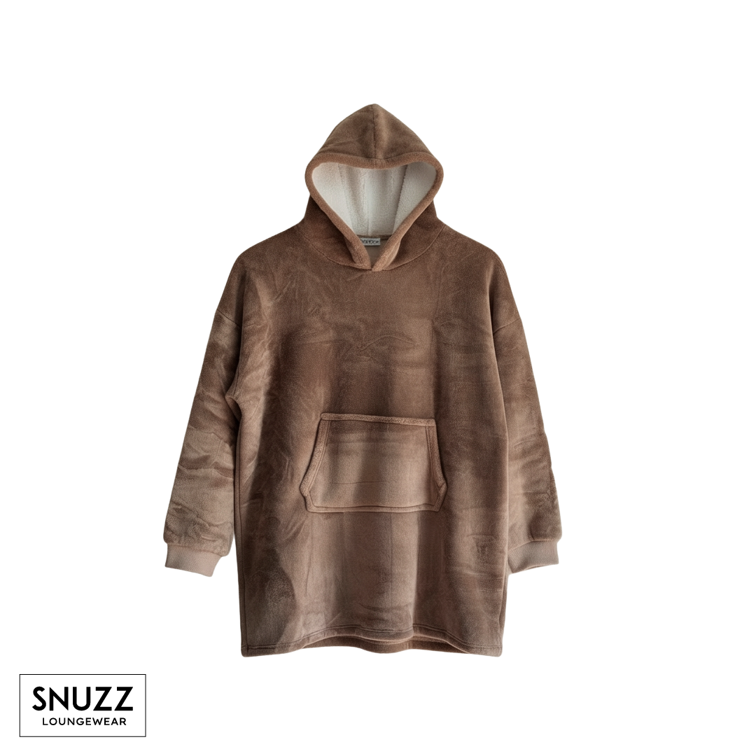 Poleron Manta Sherpa Café Snuzz Loungewear 1 un