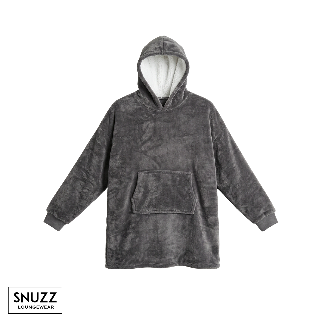 Poleron Manta Sherpa Gris Snuzz Loungewear 1 un