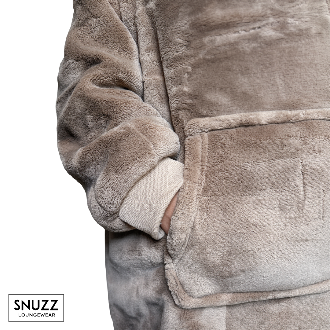 Poleron Manta Sherpa Café Snuzz Loungewear 1 un